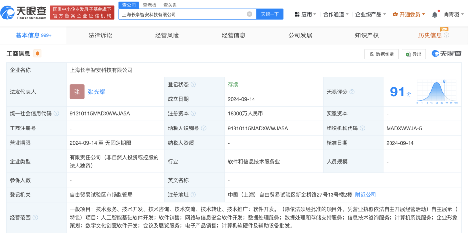 長亭科技上海新公司成立，1.8億注資深耕數字文化創意軟件開發